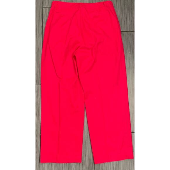 Talbots Hot Pink Straight Leg Pants Size 8 Cotton Spring Bright Easter - Picture 4 of 4